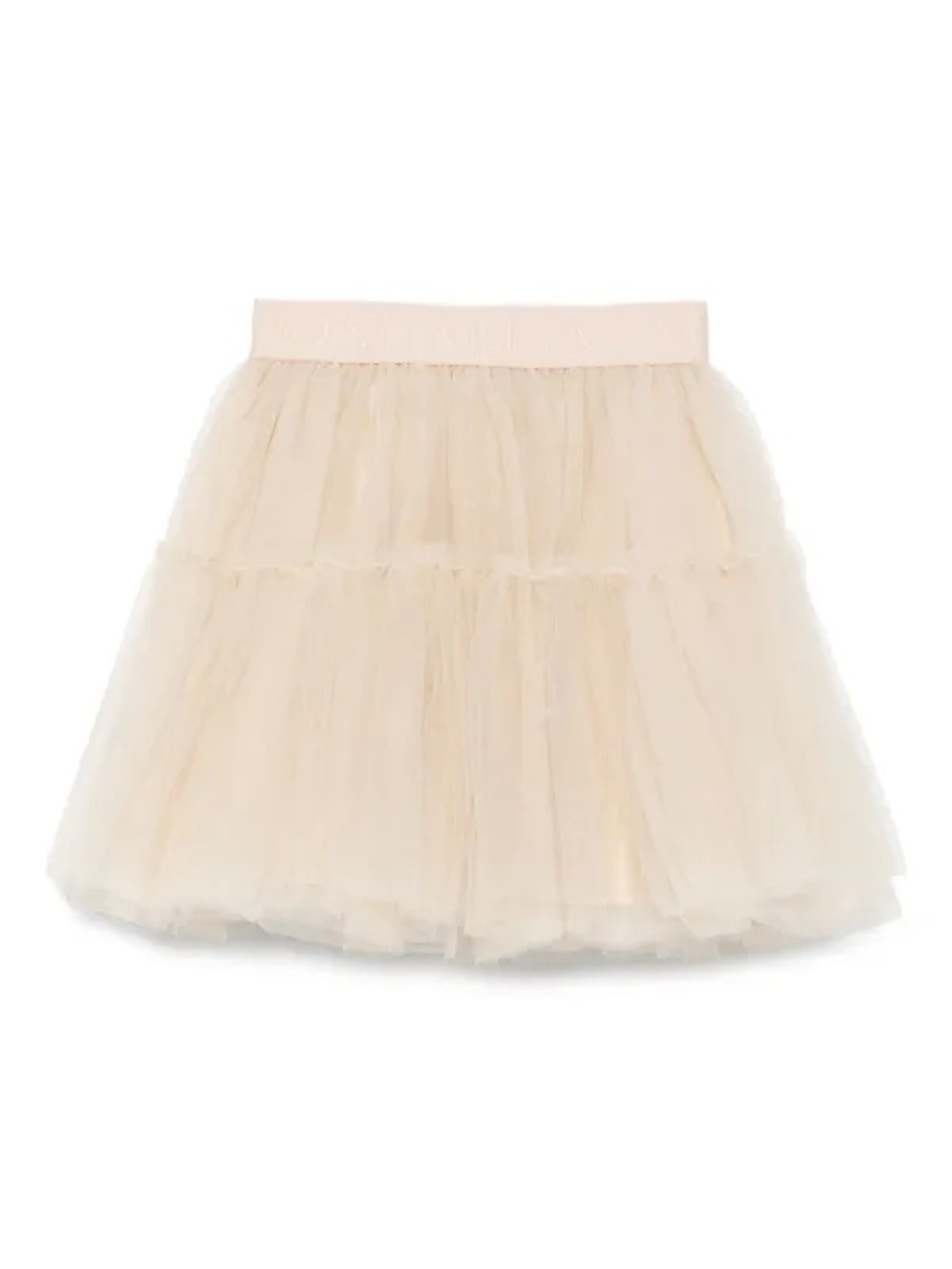 MonnaLisa NWOT Soft Cream Layered Tulle Skirt Size 11